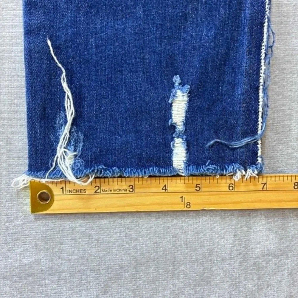 KanCan Womens Skinny Jeans Size 9 28 Medium Wash Distressed Raw Hem KC9341D